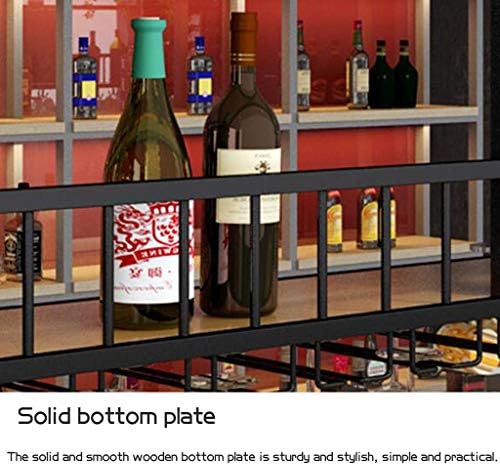 Adjustable Wall-Mounted Wine Rack with Glass Holder