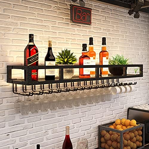 Wall-Mounted Wine Rack - Space-Saving Wrought Iron Holder