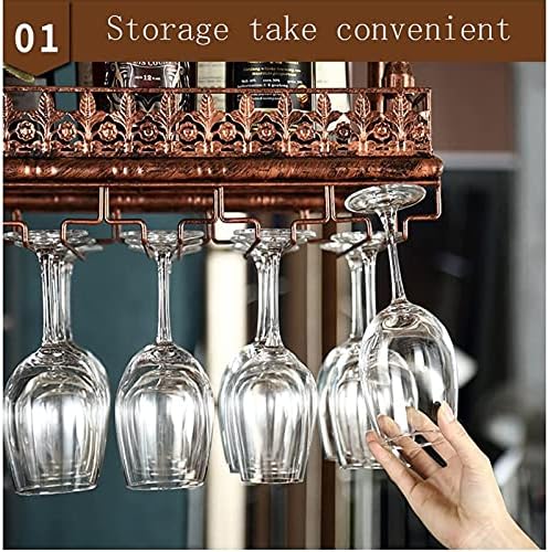Adjustable Wall-Mounted Wine Rack Iron Metal Ceiling Holder for Home Bar