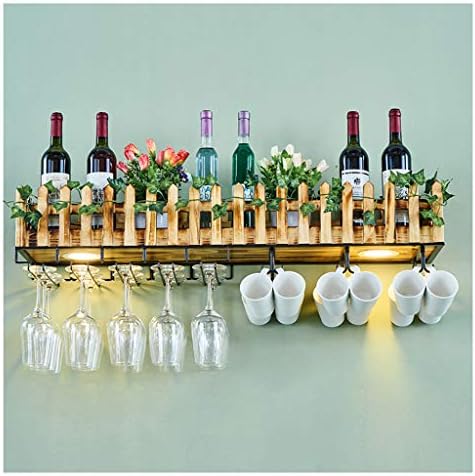Retro Wall-Mounted Industrial Metal Wine Rack