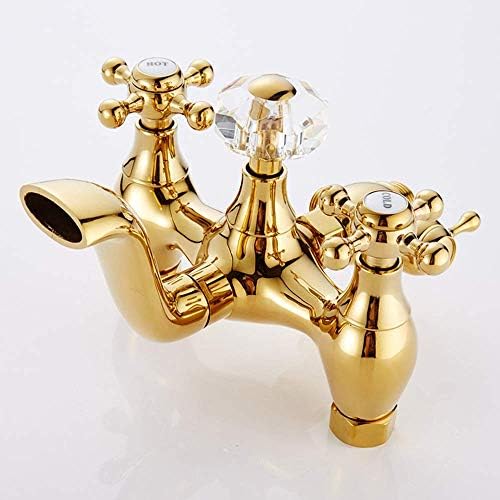 LASEVE UpScale 7 Way Crystal Ball Copper Shower Faucet Set