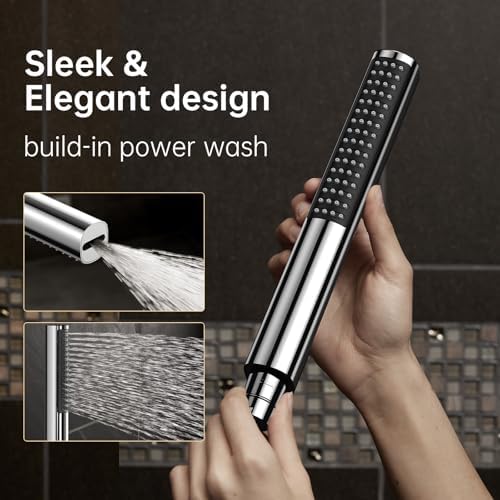 Veken 10 Inch All Metal Rain Shower Head with Handheld Spray Combo