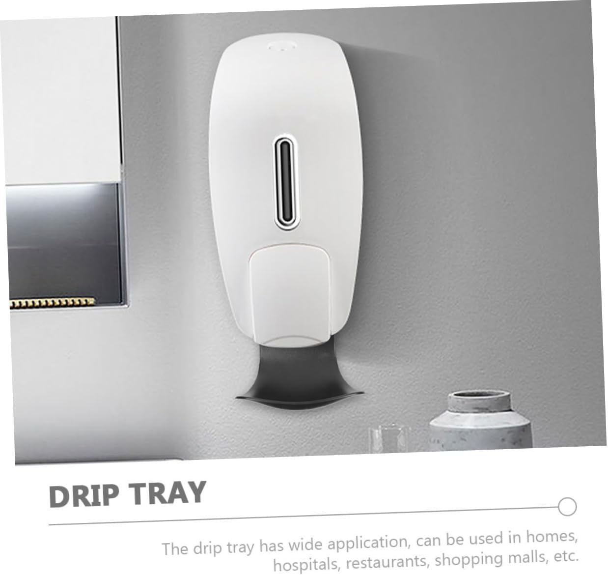 2pcs Automatic Soap Dispenser Drip Catcher Wall Mount Tray