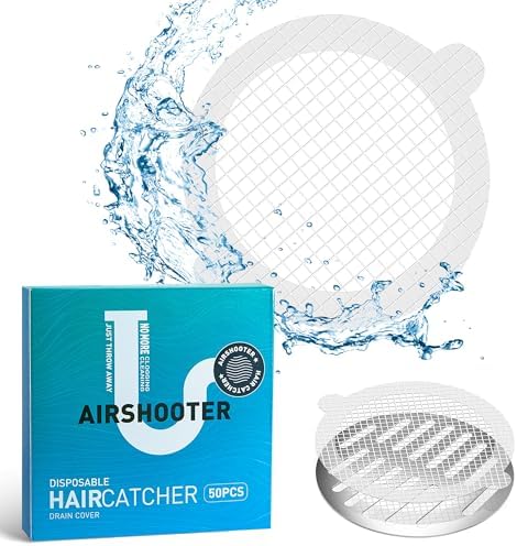 AIRSHOOTER Disposable Drain Hair Catcher Mesh Stickers Pack of 50 1
