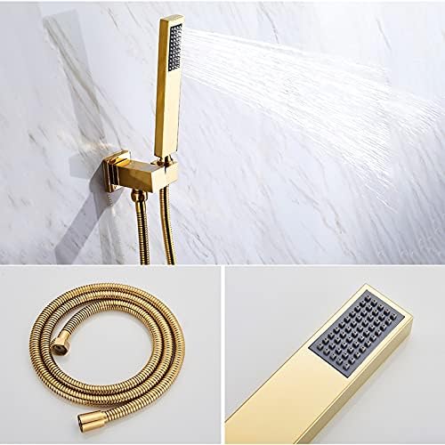 Gold Shower Faucet Set with 6 Body Spray Jets