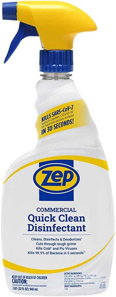 Zep Home Pro Quick Clean Disinfectant 32 Fl Oz
