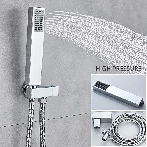 TECKI 3-Way Digital Showers Set with Handheld and Waterfall Rain Head