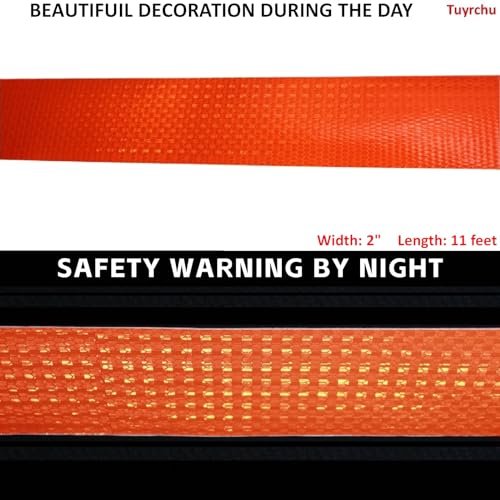 Orange Reflective Tape 2 x 11 Safety Adhesive Stickers