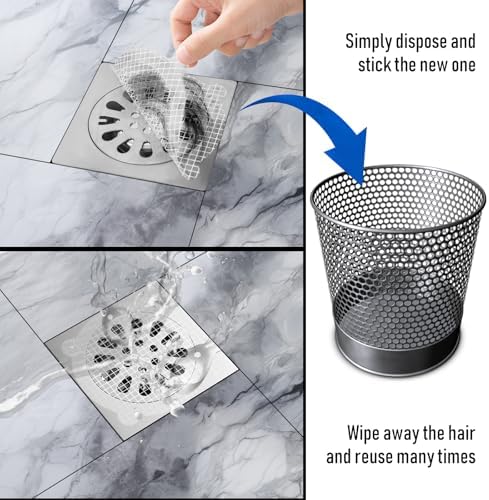 20 Pack Disposable Shower Hair Catcher Stickers