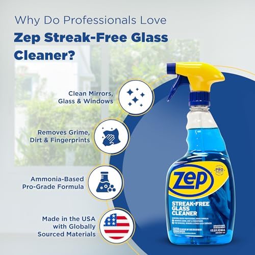 Zep Streak-Free Glass Cleaner 32 Oz Case of 12