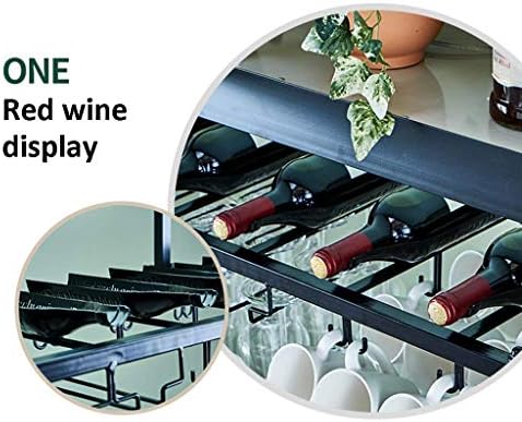 LASEVE Wall-Mounted Wine Rack 2-Tier Industrial Style 100Cm