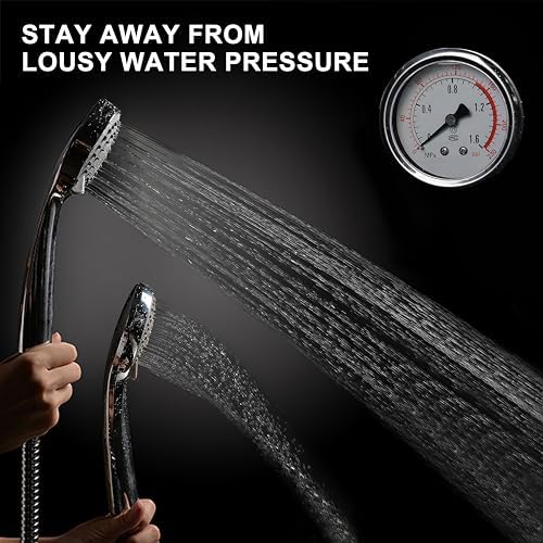 HO2ME High Pressure Handheld Shower Head with 79 Hose and Chrome Finish