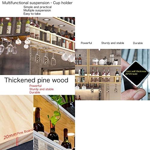 Pimex Wall-Mounted Wine Rack with Partitions