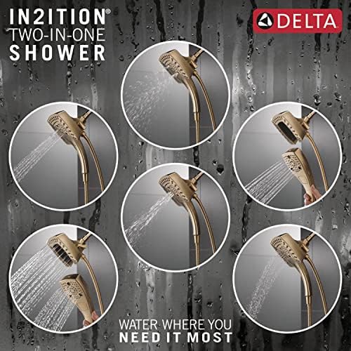 Delta 5-Spray In2ition Dual Shower Head with Handheld Magnetic Docking