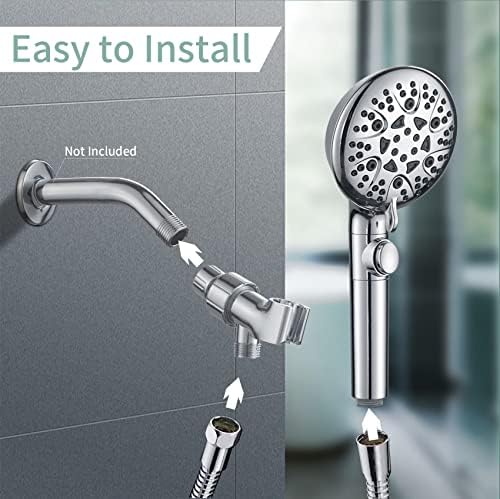 WHZeffect Handheld Shower Head with 8 Spray Settings