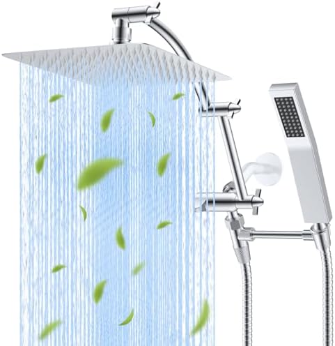 Hibbent All Metal Rainfall Handheld Shower Combo 1