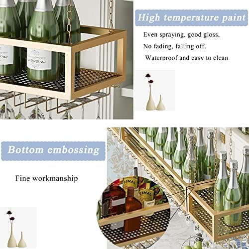 ZJDYDY Wall-Mounted Wine Racks with Glass Holders