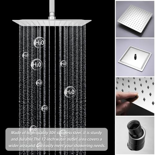 KATAIS Brushed Nickel Shower System with Digital Display 1