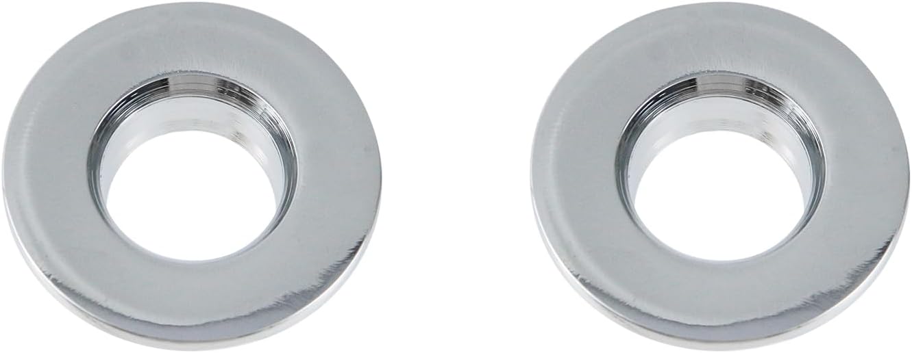 Wealrit 6 Pcs Chrome Sink Overflow Covers with Brass Inserts