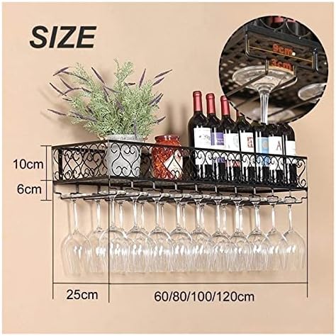 ALDEPO Wall-Mounted Wine Racks Black Retro Style