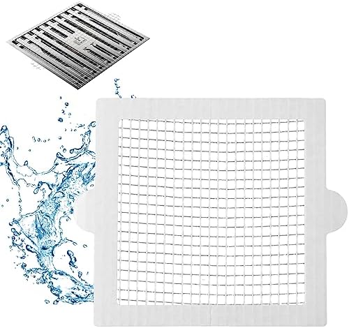 BOXOB 30pcs Square Shower Hair Catchers with Waterproof Adhesive