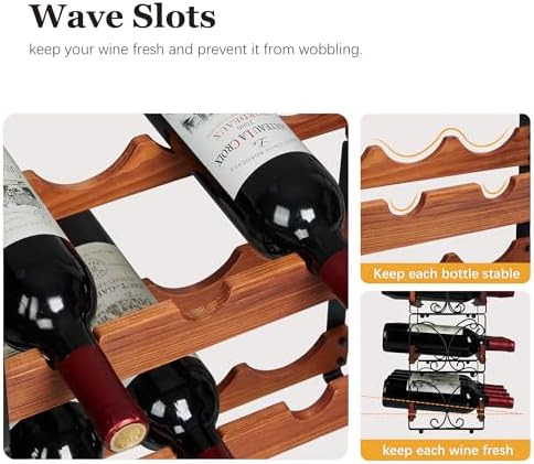 X-cosrack 4 Tier Stackable Wine Rack with Patent Design
