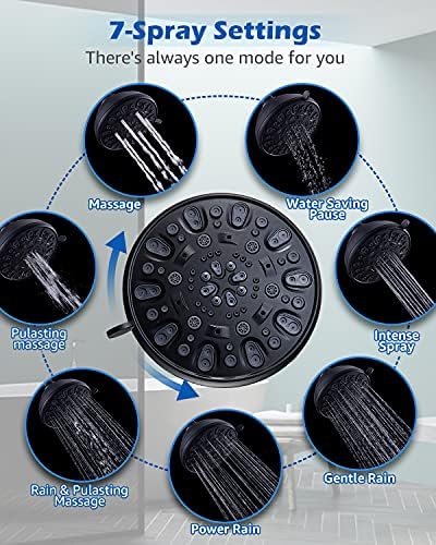 VMASSTONE 47 High Pressure Shower Head with 7-Spray Settings 1