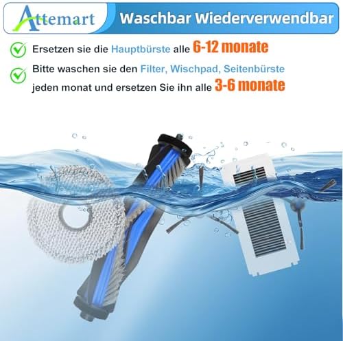 Attemart Replacement Parts Kit for Ecovacs Deebot N30 Pro Omni