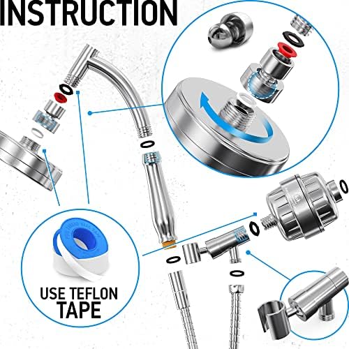 AquaHomeGroup Handheld Shower Head with Filter