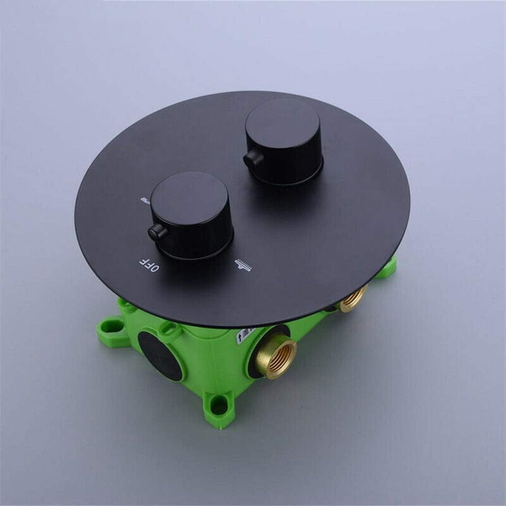 Luxury Shower Set with Thermostatic Brass Black Shower System