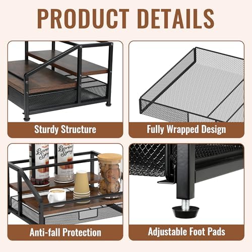 Alyoen 3-Tier Coffee Syrup Organizer Rack