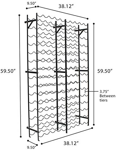 Sorbus 15-Tier Freestanding Wine Rack - 150 Bottle Capacity 1