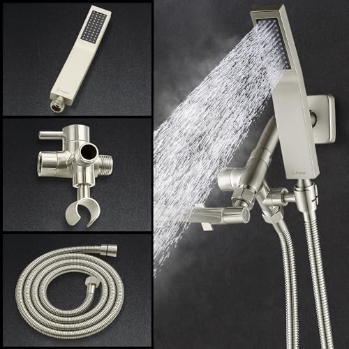 G-Promise All Metal 10 Dual Square Shower Head Combo