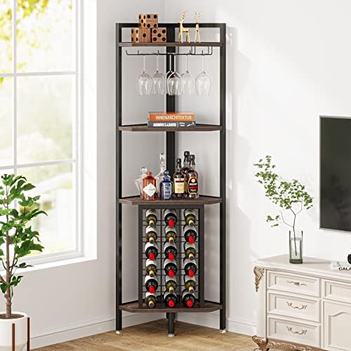 Tribesigns 4 Tier Industrial Corner Wine Rack