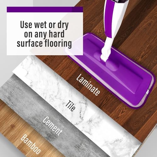 Panda Grip Spray Mop with Refillable Bottle and Microfiber Pads