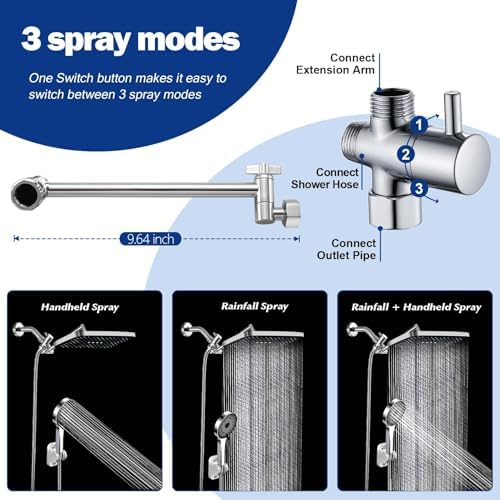 Ashwanth 14 High Pressure Rain Shower Combo