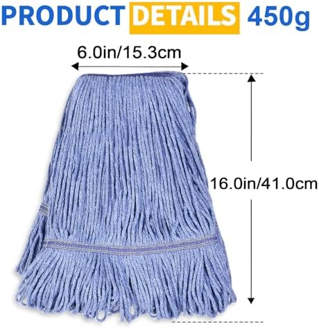 HiBaBy Heavy Duty Mop Head Replacement Pack of 4