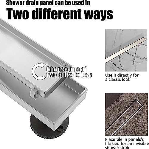 48 Inch Linear Shower Drain with Removable Panel