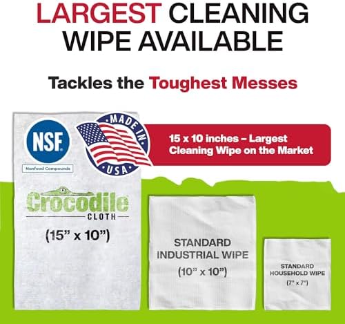 Crocodile Cloth PowerScrub - 80 Dual-Surfaced Cleaning Wipes