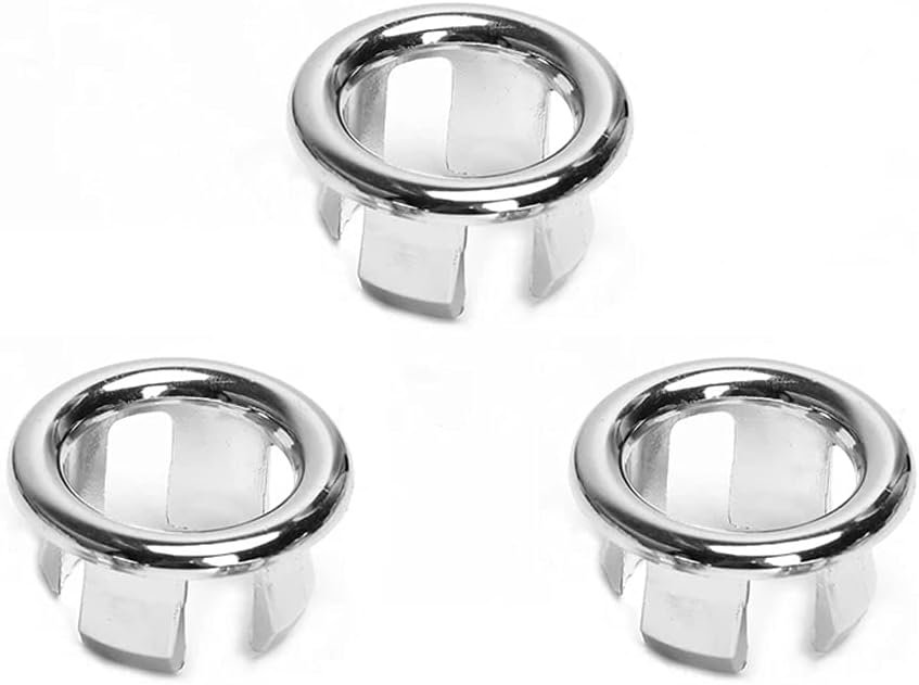 BlingKingdom 3PCS Sink Overflow Ring Hole Trim Drain Cap