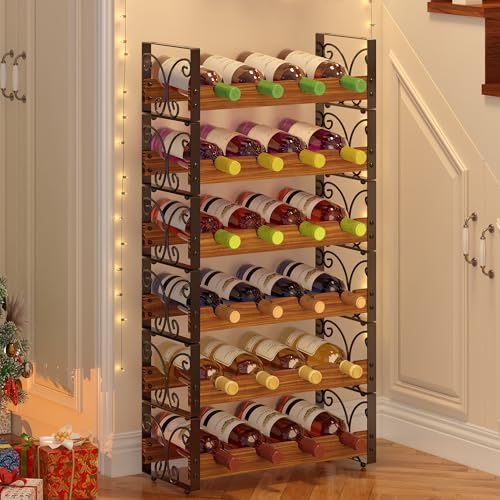X-cosrack 6-Tier Freestanding Wine Rack with 24 Bottle Capacity
