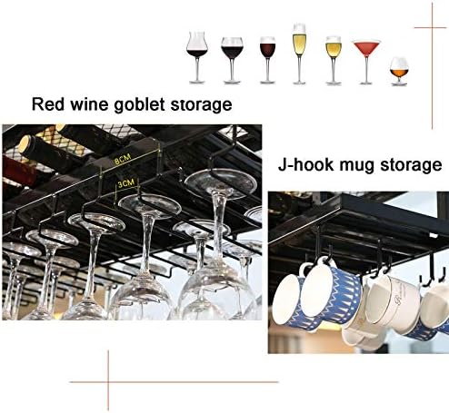 Wall-Mounted Wine Rack with Adjustable Ceiling Bar