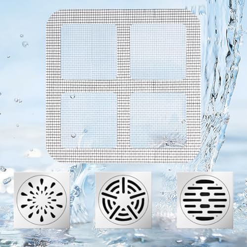 JINSILU 39 Inch Round Drain Hair Catcher Stickers 50PC Gray