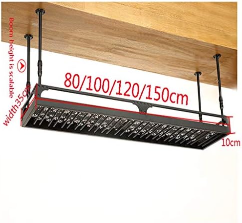 ZJDYDY Adjustable Ceiling Wine Rack with Retro Design