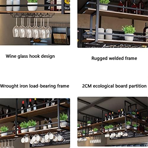 Ceiling Wine Glass Holder with 140 Storage Capacity