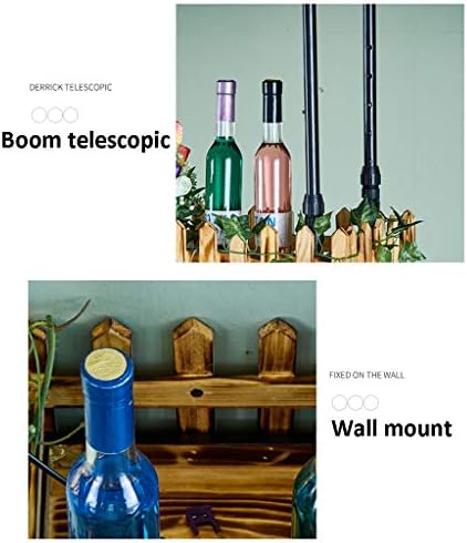 Retro Wall-Mounted Industrial Metal Wine Rack