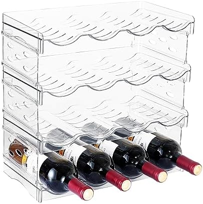 IEEK 4-Tier Stackable Water Bottle Holder for Kitchen