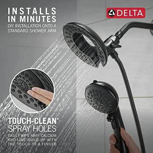 Delta In2ition 2-in-1 Dual Shower Head with Handheld Matte Black