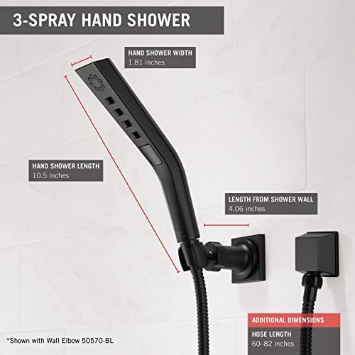 Delta Faucet 55799-BL Hand Shower with 3 Settings