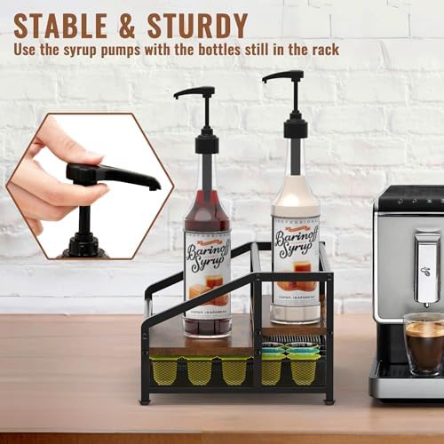 Alyoen 3-Tier Coffee Syrup Organizer Rack